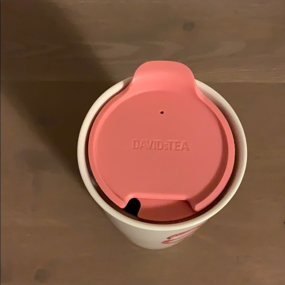 David’s Tea Pink and White Flamingo Ceramic To-Go Cup - Picture 5 of 7